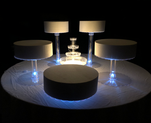 5 Tier Wedding Cake Stand With LED Lights