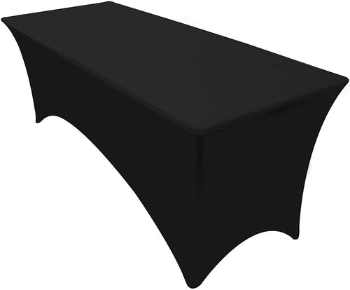 6 Ft. Rectangle Spandex Table Cover ( Black, Ivory, and White)