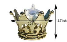 Load image into Gallery viewer, 12 Pack - Mini Plastic Gold Crown Decoration Favor with Clear Dome Lids