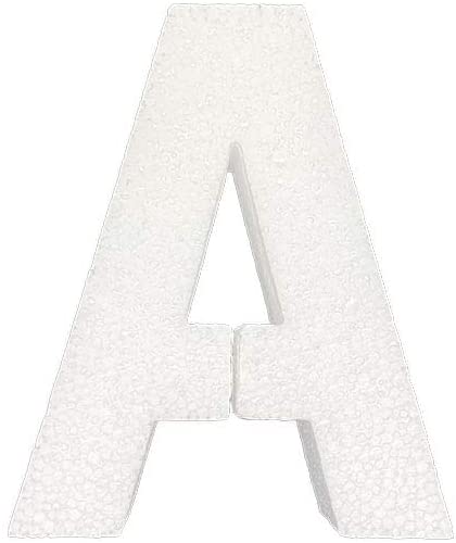 6 Inch White Alphabet Foam Letters - Great for Arts and Craft & DIY
