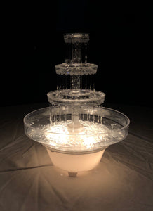 Crafts Central Lighted Wedding Water Fountain Decoration, Centerpieces or Cake Topper - 13" Inch