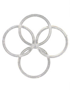 Clear Plastic Rings 12 Pieces - for Arts & Crafts and DIY's