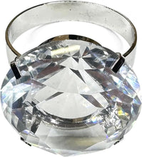 Load image into Gallery viewer, Acrylic Diamond Bridal Napkin Ring Holder 6 PCS - Wedding Napkin Holder Ring, Crystal Rhinestone Napkin Ring, Cloth Napkin Ring Holder, Big Diamond Napkin Holder