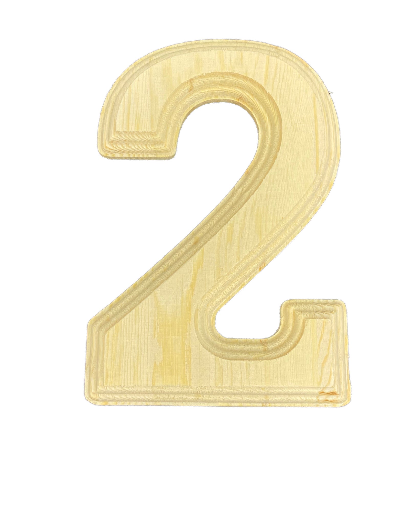 Crafts Central Pine Wood Beveled Wooden Numbers for Arts & Crafts, Decorations and DIY (Number 3)